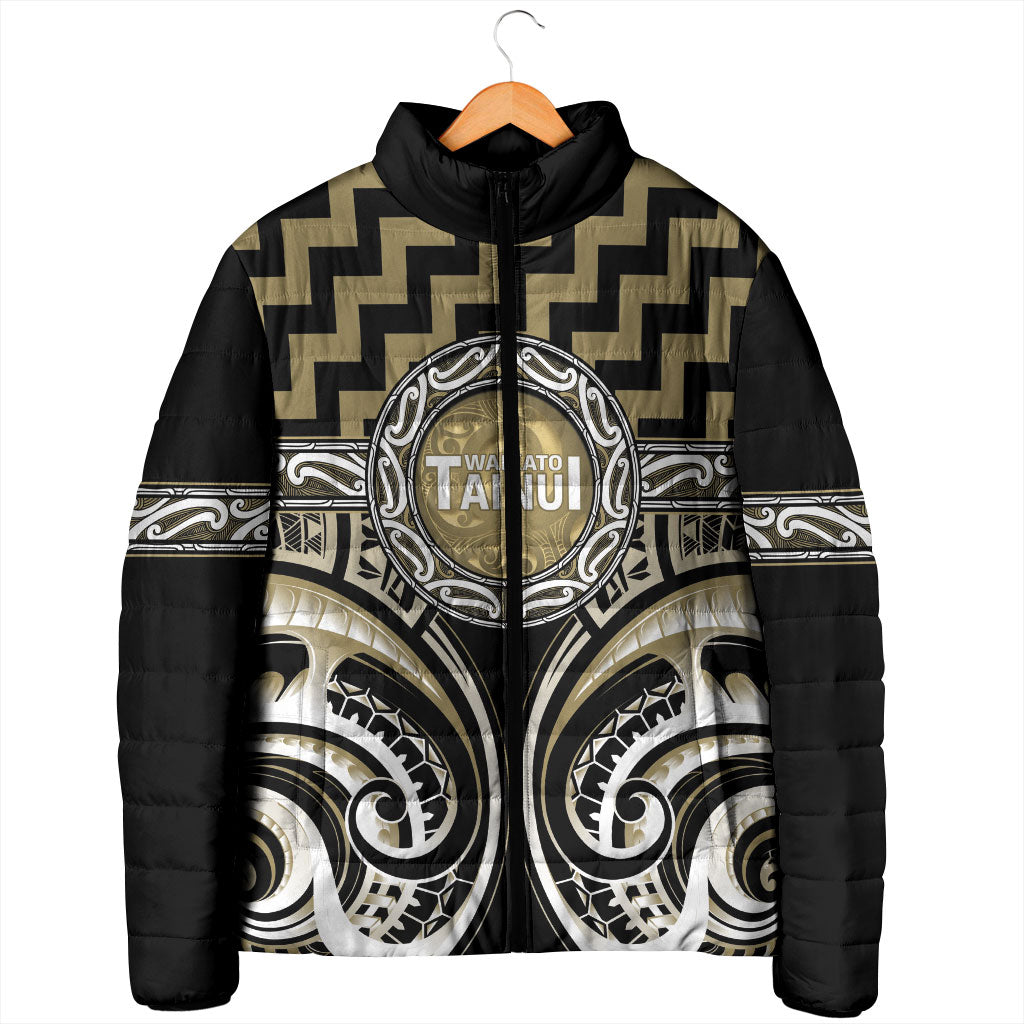 Aotearoa Waikato Tainui Personalised Padded Jacket Maori Iwi Poutama Puhoro Tattoo