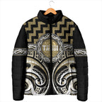 Aotearoa Waikato Tainui Personalised Padded Jacket Maori Iwi Poutama Puhoro Tattoo