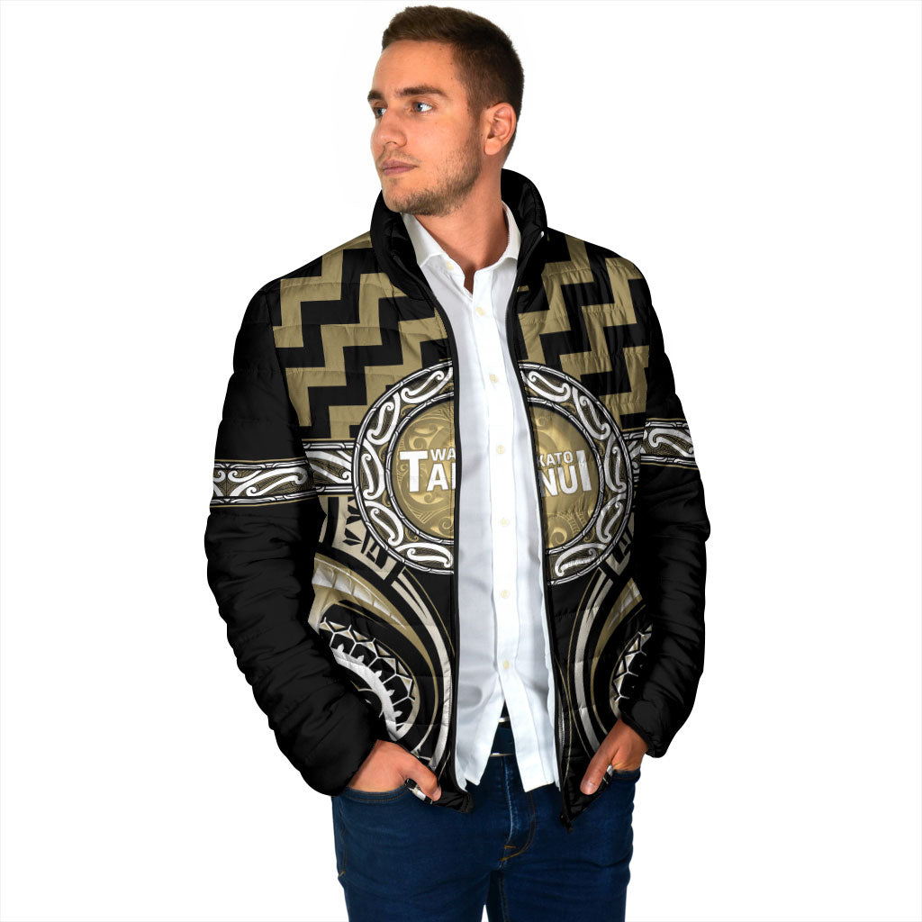 Aotearoa Waikato Tainui Personalised Padded Jacket Maori Iwi Poutama Puhoro Tattoo