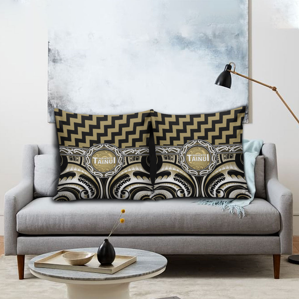 Aotearoa Waikato Tainui Pillow Cover Maori Iwi Poutama Puhoro Tattoo