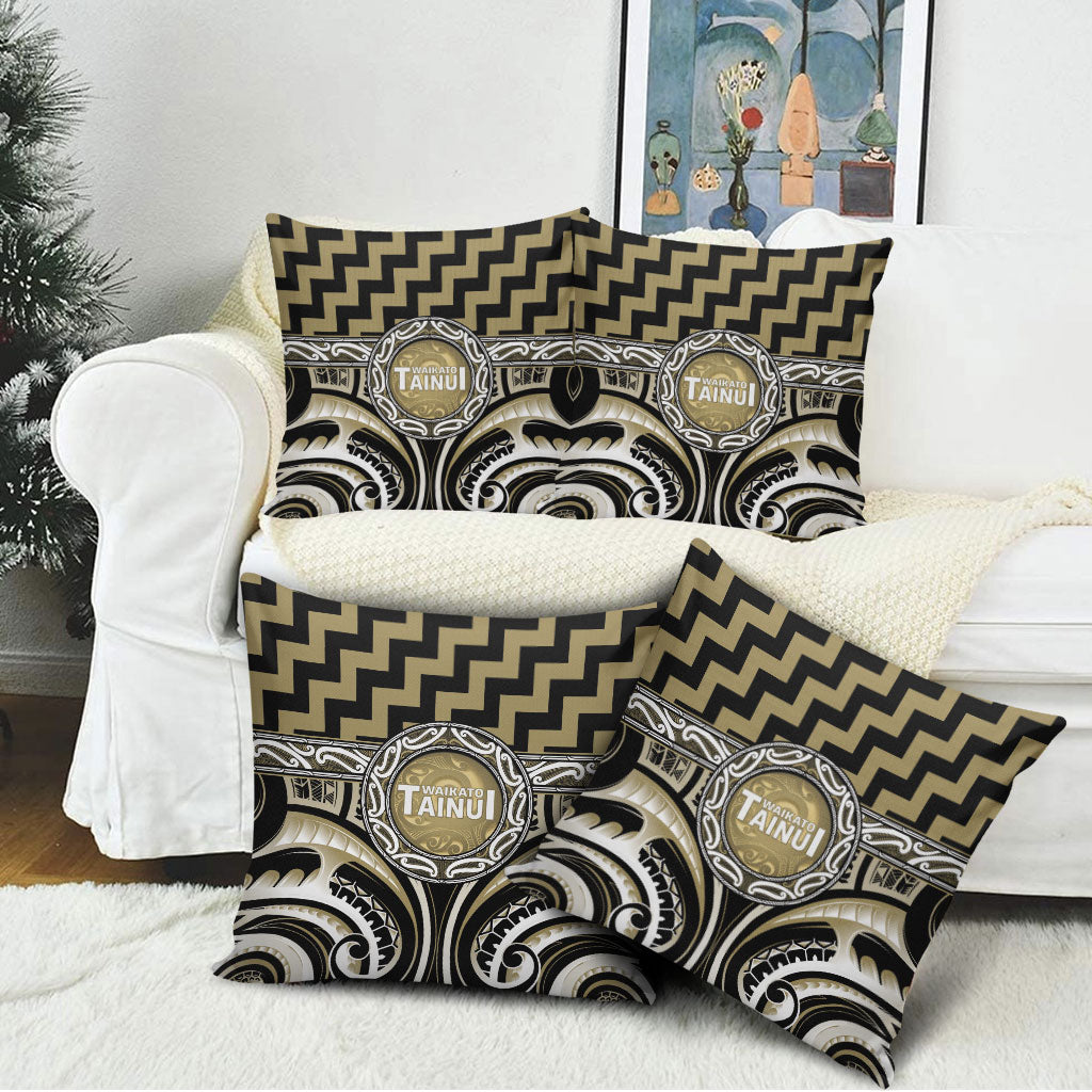 Aotearoa Waikato Tainui Pillow Cover Maori Iwi Poutama Puhoro Tattoo