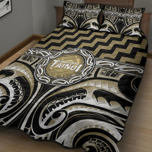 Aotearoa Waikato Tainui Quilt Bed Set Maori Iwi Poutama Puhoro Tattoo