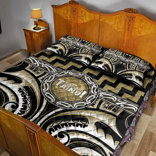 Aotearoa Waikato Tainui Quilt Bed Set Maori Iwi Poutama Puhoro Tattoo