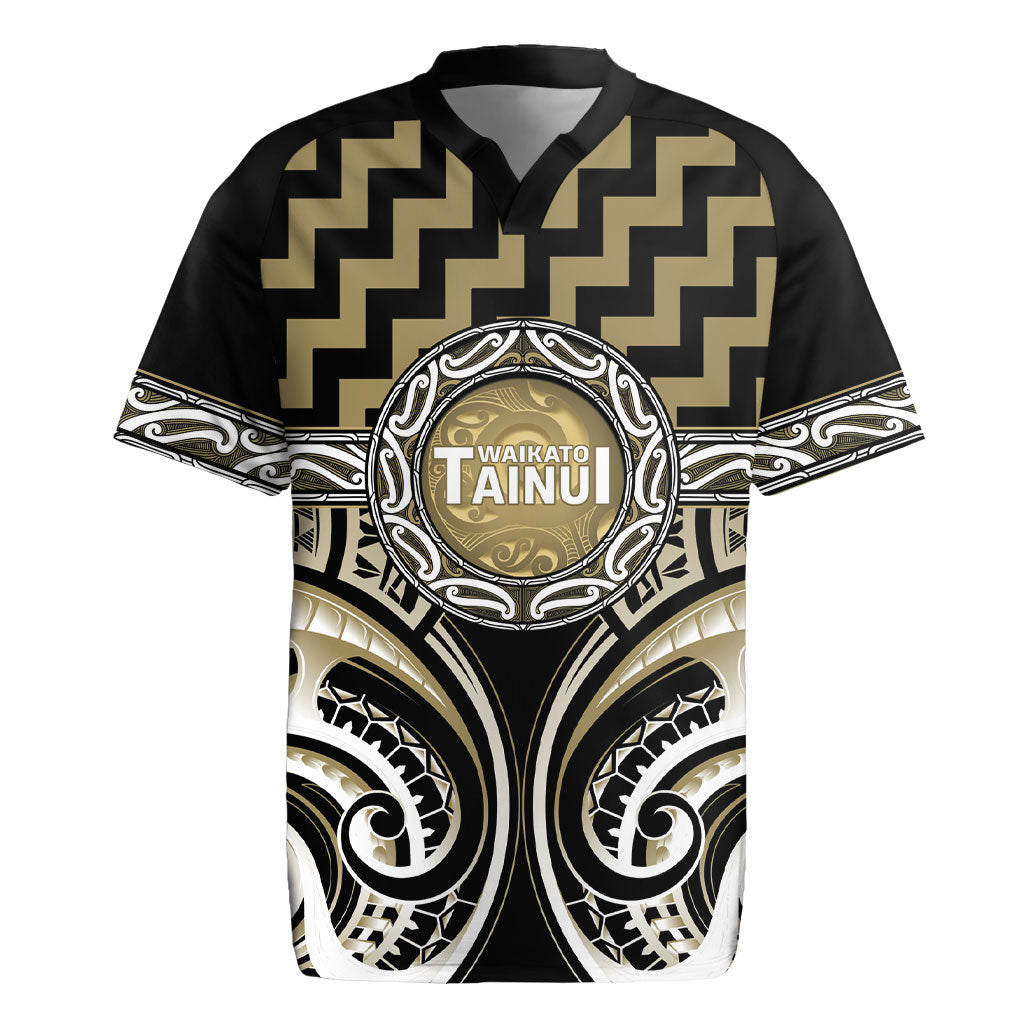 Aotearoa Waikato Tainui Personalised Rugby Jersey Maori Iwi Poutama Puhoro Tattoo