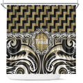 Aotearoa Waikato Tainui Shower Curtain Maori Iwi Poutama Puhoro Tattoo