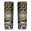 Aotearoa Waikato Tainui Personalised Skinny Tumbler Maori Iwi Poutama Puhoro Tattoo