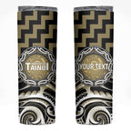 Aotearoa Waikato Tainui Personalised Skinny Tumbler Maori Iwi Poutama Puhoro Tattoo