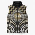 Aotearoa Waikato Tainui Personalised Sleeveless Puffer Jacket Maori Iwi Poutama Puhoro Tattoo