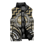 Aotearoa Waikato Tainui Personalised Sleeveless Puffer Jacket Maori Iwi Poutama Puhoro Tattoo