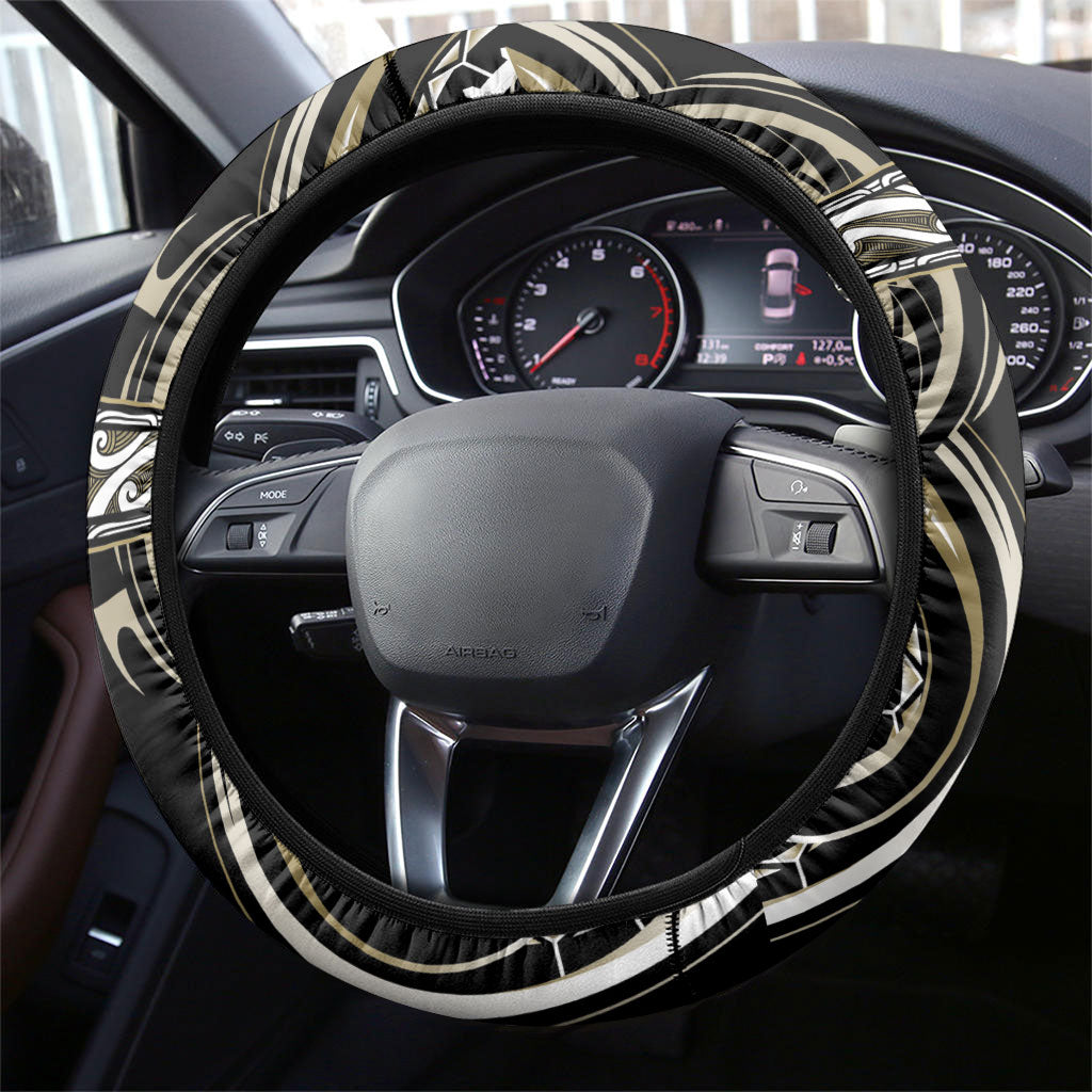 Aotearoa Waikato Tainui Steering Wheel Cover Maori Iwi Poutama Puhoro Tattoo