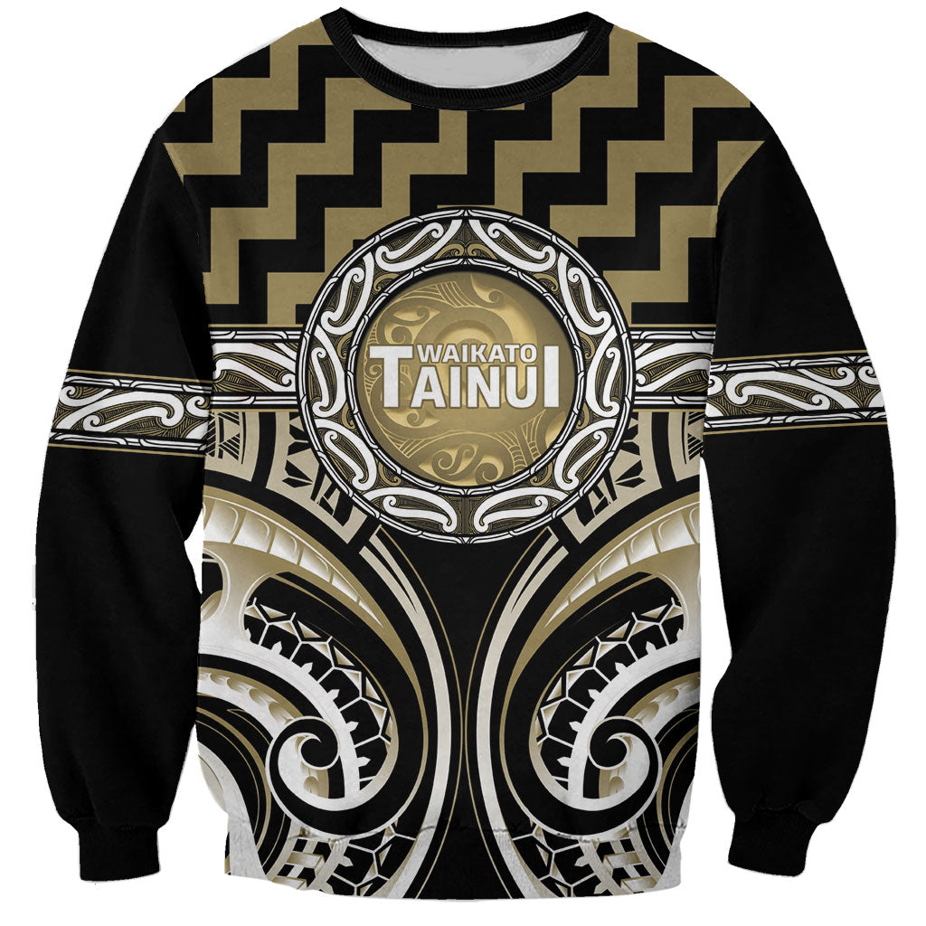 Aotearoa Waikato Tainui Personalised Sweatshirt Maori Iwi Poutama Puhoro Tattoo