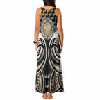 Aotearoa Waikato Tainui Personalised Tank Maxi Dress Maori Iwi Poutama Puhoro Tattoo