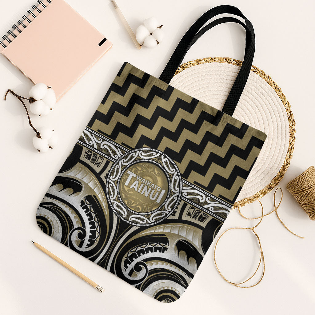 Aotearoa Waikato Tainui Tote Bag Maori Iwi Poutama Puhoro Tattoo