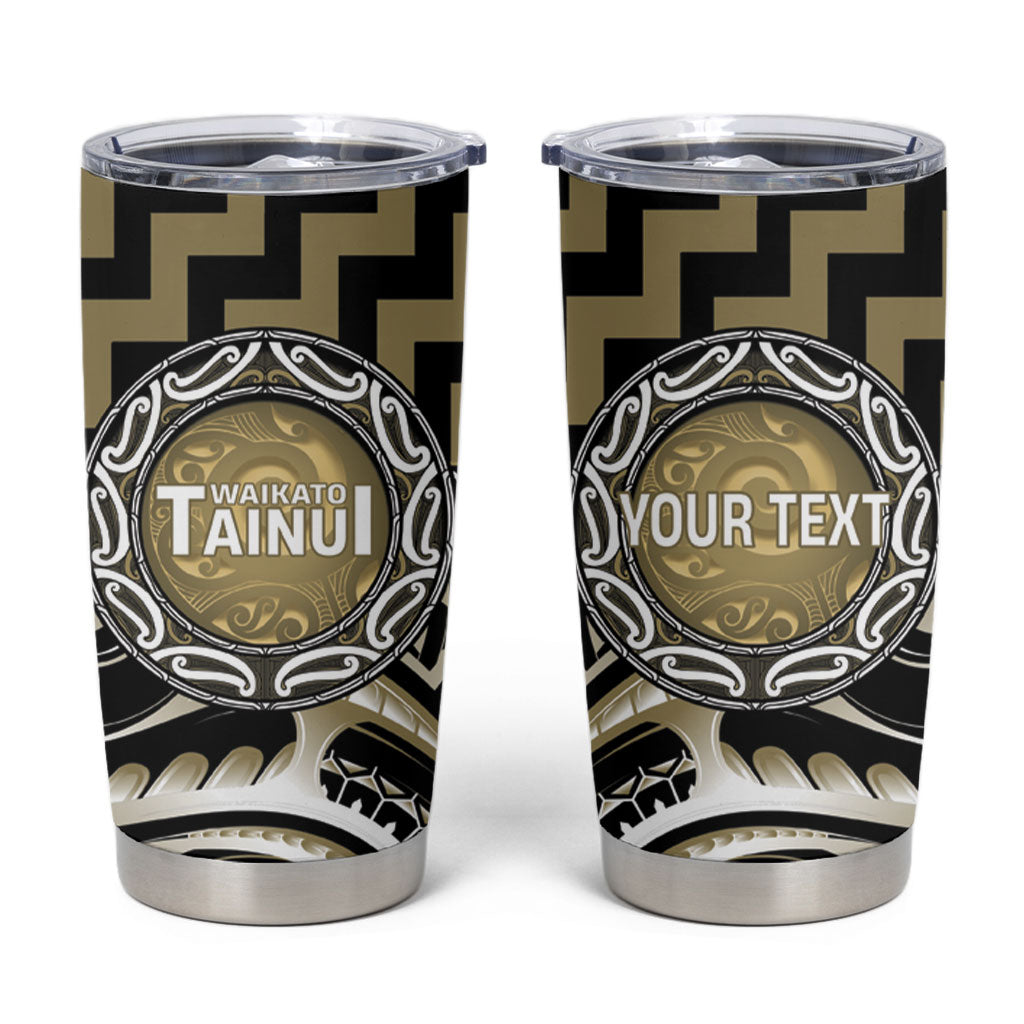 Aotearoa Waikato Tainui Personalised Tumbler Cup Maori Iwi Poutama Puhoro Tattoo