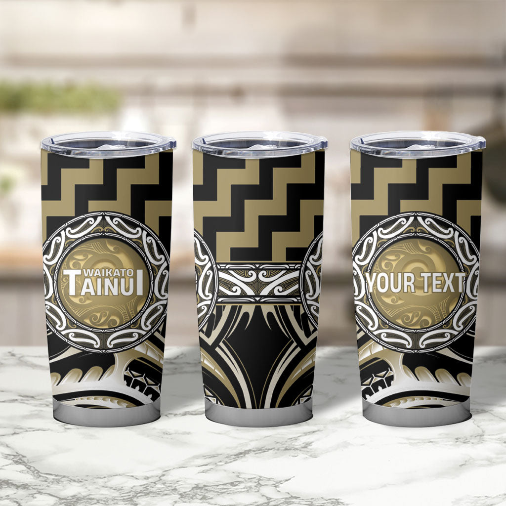 Aotearoa Waikato Tainui Personalised Tumbler Cup Maori Iwi Poutama Puhoro Tattoo