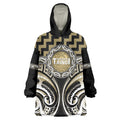 Aotearoa Waikato Tainui Personalised Wearable Blanket Hoodie Maori Iwi Poutama Puhoro Tattoo