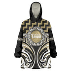 Aotearoa Waikato Tainui Personalised Wearable Blanket Hoodie Maori Iwi Poutama Puhoro Tattoo