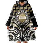 Aotearoa Waikato Tainui Personalised Wearable Blanket Hoodie Maori Iwi Poutama Puhoro Tattoo