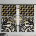 Aotearoa Waikato Tainui Window Curtain Maori Iwi Poutama Puhoro Tattoo