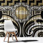 Aotearoa Waikato Tainui Window Curtain Maori Iwi Poutama Puhoro Tattoo