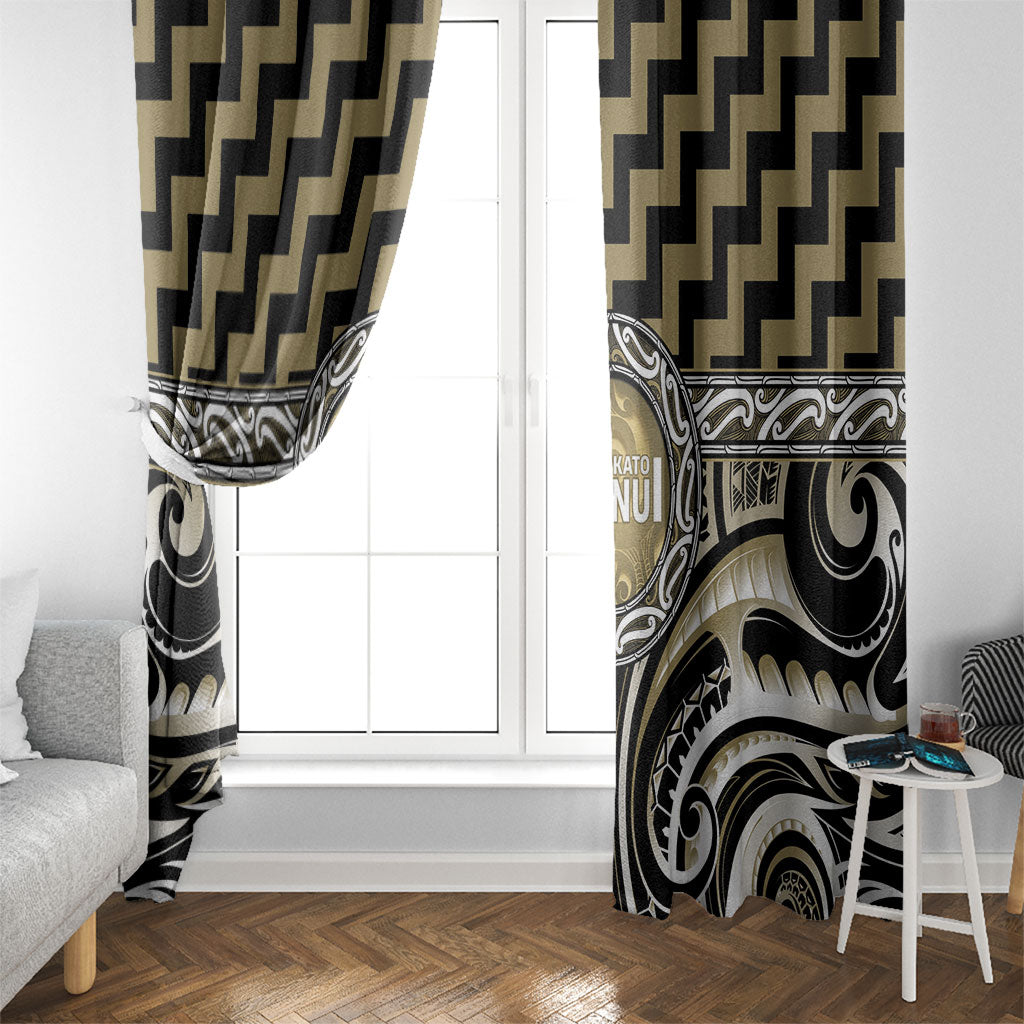 Aotearoa Waikato Tainui Window Curtain Maori Iwi Poutama Puhoro Tattoo