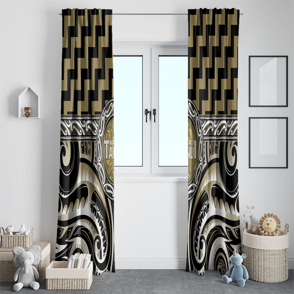 Aotearoa Waikato Tainui Window Curtain Maori Iwi Poutama Puhoro Tattoo