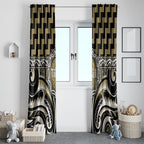 Aotearoa Waikato Tainui Window Curtain Maori Iwi Poutama Puhoro Tattoo