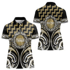Aotearoa Waikato Tainui Personalised Women Polo Shirt Maori Iwi Poutama Puhoro Tattoo