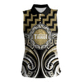 Aotearoa Waikato Tainui Personalised Women Sleeveless Polo Shirt Maori Iwi Poutama Puhoro Tattoo