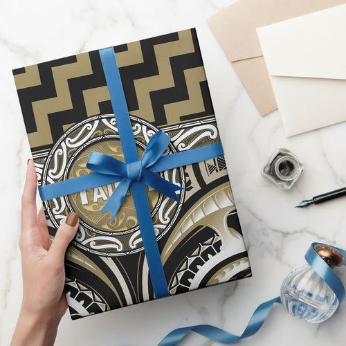 Aotearoa Waikato Tainui Wrapping Paper Maori Iwi Poutama Puhoro Tattoo