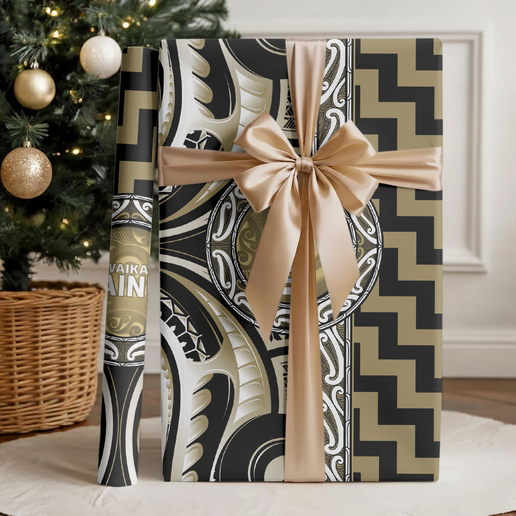 Aotearoa Waikato Tainui Wrapping Paper Maori Iwi Poutama Puhoro Tattoo
