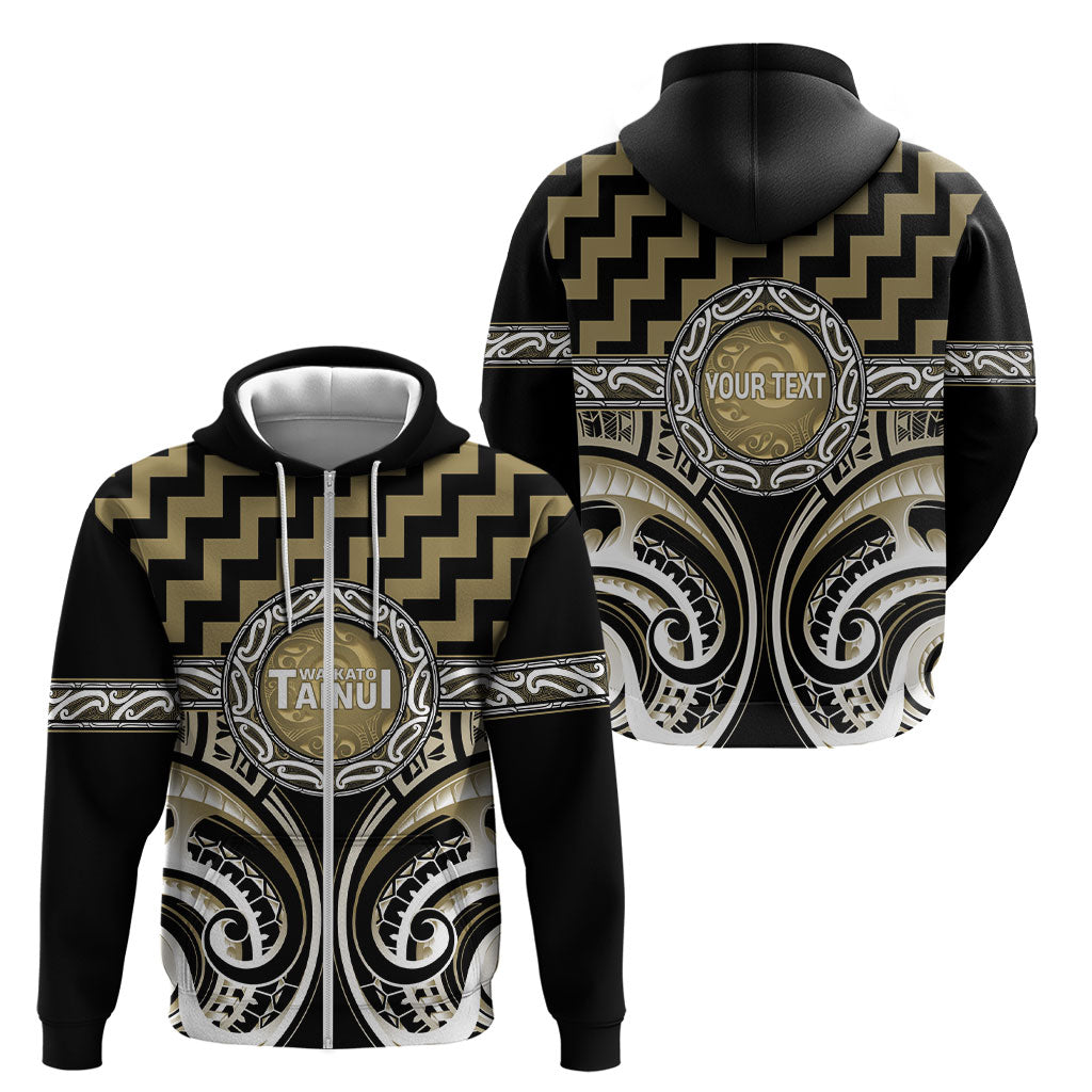 Aotearoa Waikato Tainui Personalised Zip Hoodie Maori Iwi Poutama Puhoro Tattoo