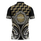 Aotearoa Waikato Tainui Personalised Zipper Polo Shirt Maori Iwi Poutama Puhoro Tattoo