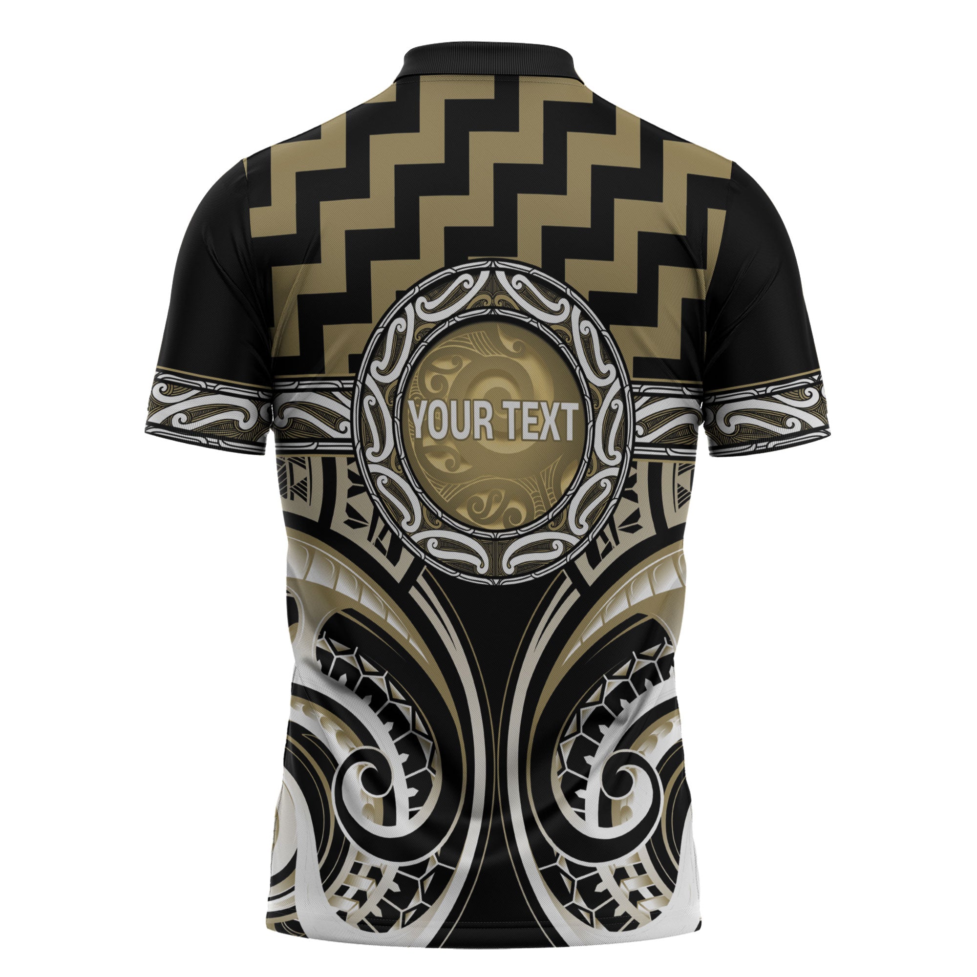 Aotearoa Waikato Tainui Personalised Zipper Polo Shirt Maori Iwi Poutama Puhoro Tattoo