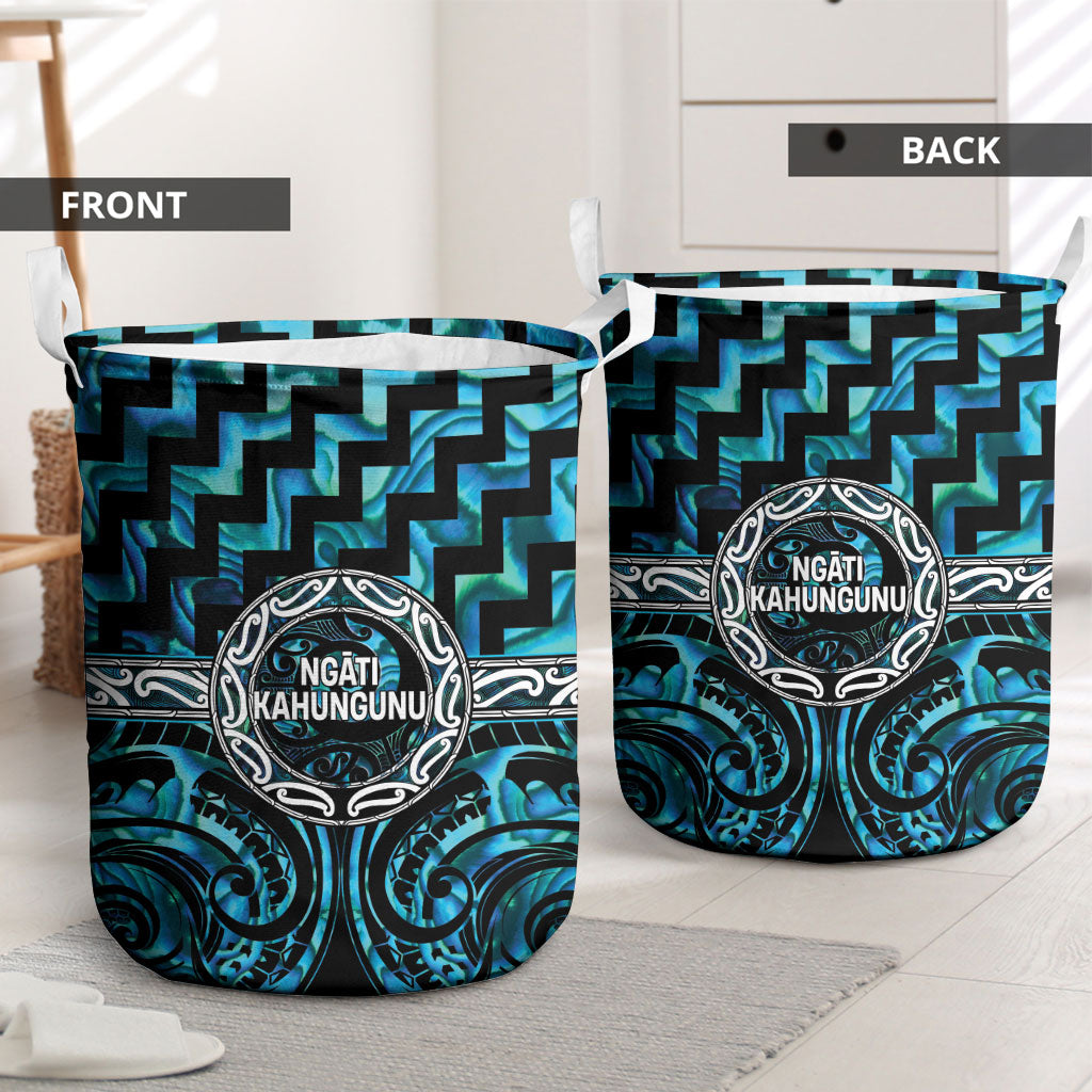 Aotearoa Ngati Kahungunu Laundry Basket Maori Iwi Poutama Puhoro Tattoo