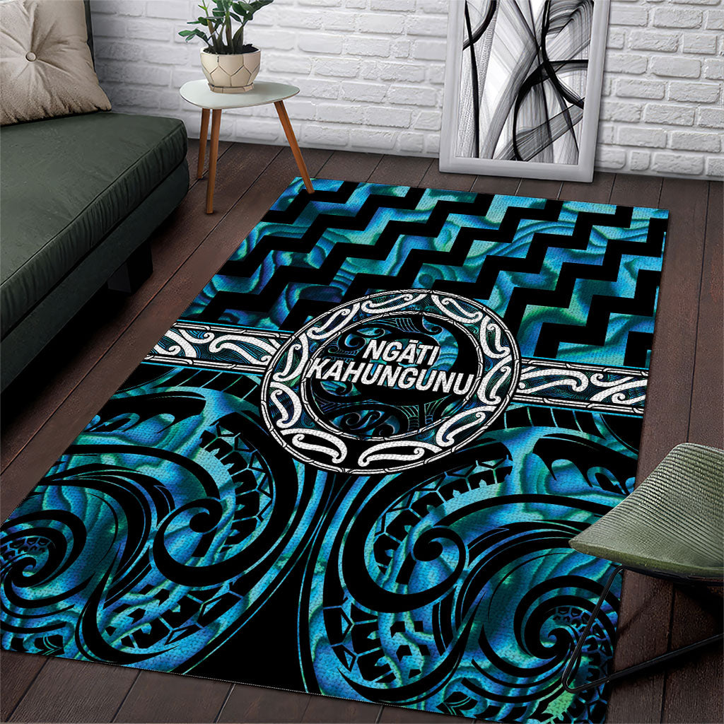 Aotearoa Ngati Kahungunu Area Rug Maori Iwi Poutama Puhoro Tattoo