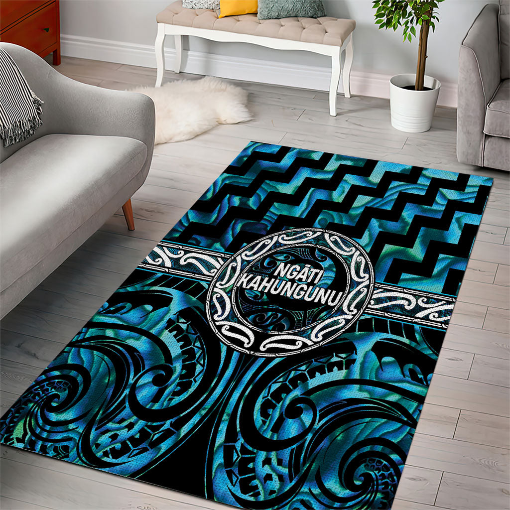 Aotearoa Ngati Kahungunu Area Rug Maori Iwi Poutama Puhoro Tattoo