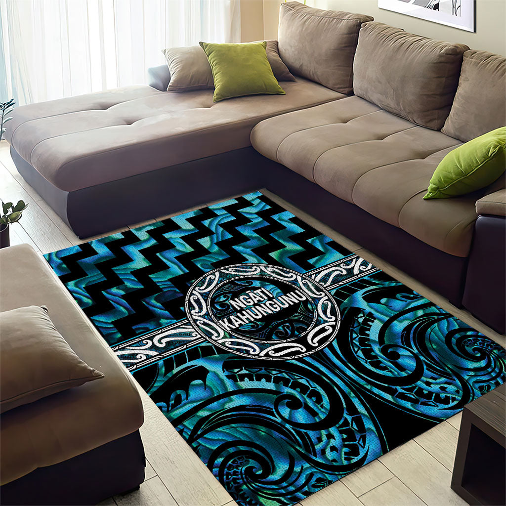 Aotearoa Ngati Kahungunu Area Rug Maori Iwi Poutama Puhoro Tattoo