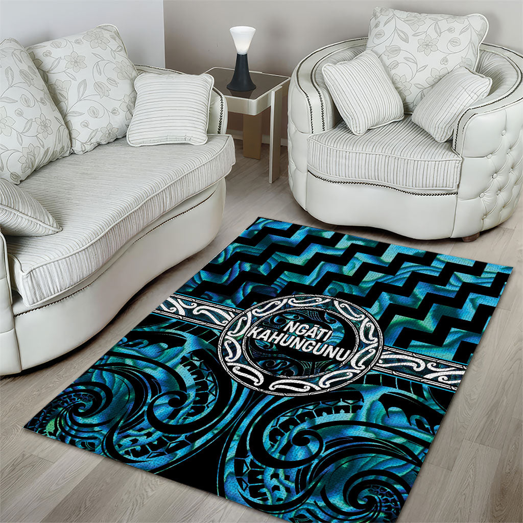 Aotearoa Ngati Kahungunu Area Rug Maori Iwi Poutama Puhoro Tattoo