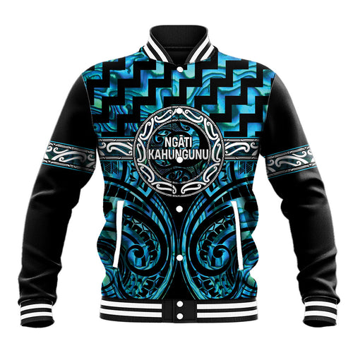 Aotearoa Ngati Kahungunu Personalised Baseball Jacket Maori Iwi Poutama Puhoro Tattoo