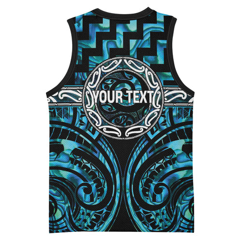 Aotearoa Ngati Kahungunu Personalised Basketball Jersey Maori Iwi Poutama Puhoro Tattoo