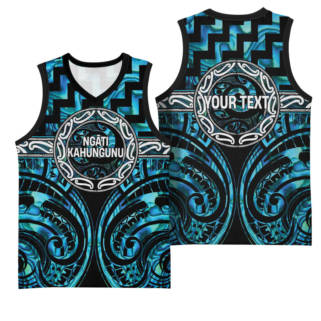 Aotearoa Ngati Kahungunu Personalised Basketball Jersey Maori Iwi Poutama Puhoro Tattoo