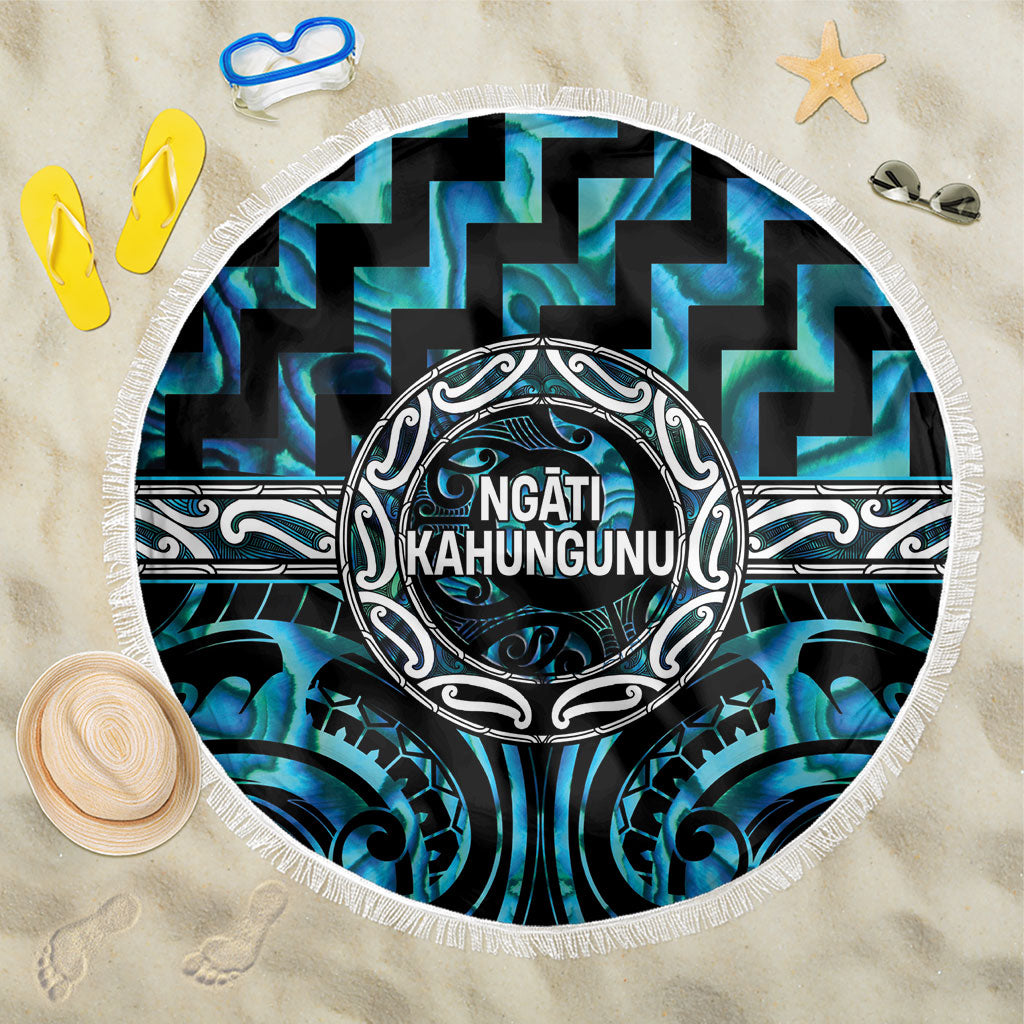 Aotearoa Ngati Kahungunu Beach Blanket Maori Iwi Poutama Puhoro Tattoo