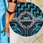 Aotearoa Ngati Kahungunu Beach Blanket Maori Iwi Poutama Puhoro Tattoo