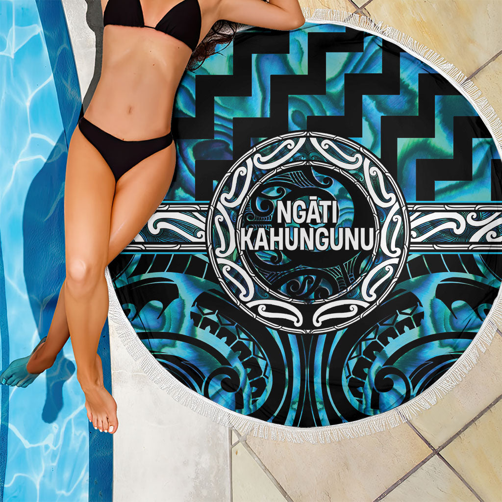 Aotearoa Ngati Kahungunu Beach Blanket Maori Iwi Poutama Puhoro Tattoo