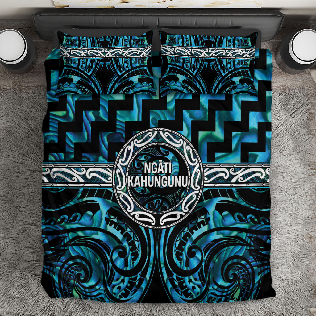 Aotearoa Ngati Kahungunu Bedding Set Maori Iwi Poutama Puhoro Tattoo