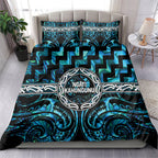 Aotearoa Ngati Kahungunu Bedding Set Maori Iwi Poutama Puhoro Tattoo