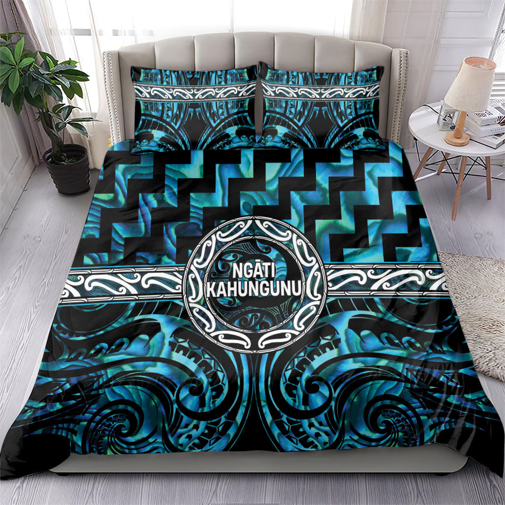 Aotearoa Ngati Kahungunu Bedding Set Maori Iwi Poutama Puhoro Tattoo