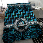 Aotearoa Ngati Kahungunu Bedding Set Maori Iwi Poutama Puhoro Tattoo