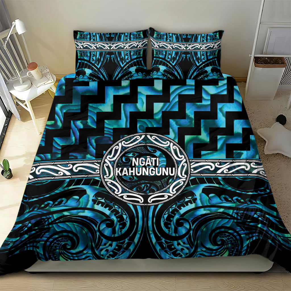 Aotearoa Ngati Kahungunu Bedding Set Maori Iwi Poutama Puhoro Tattoo